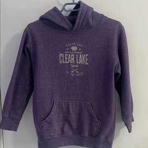 Clear Lake Graphic Hoodie in Deep Purple